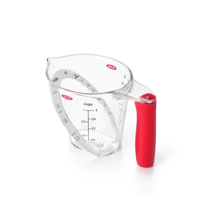 OXO 1Cup Angled Measuring Cup: Dishwasher-Safe Polypropylene, Clear & Red, Includes 1/8 To 1 Cup, Lifetime Warranty - Image 5