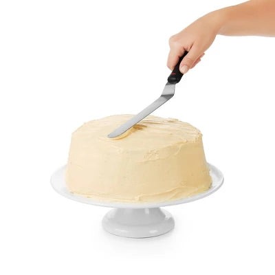 OXO 2pc Icing Knife Set: Stainless Steel Offset & Frosting Spatulas, Ergonomic Non-Slip Handles, Dishwasher-Safe