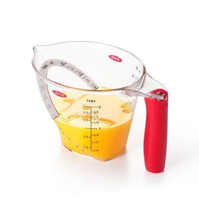 Alternative view of OXO 2 Cup Angled Measuring Cup: Clear Plastic, Dishwasher-Safe, Lifetime Warranty, 7″ Width, 4.1″ Height