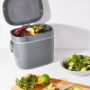 OXO 1.75g Plastic Easy Clean Compost Bin Gray: Indoor Kitchen Countertop Trash Can, 1.75 Gallon Capacity - Image 3