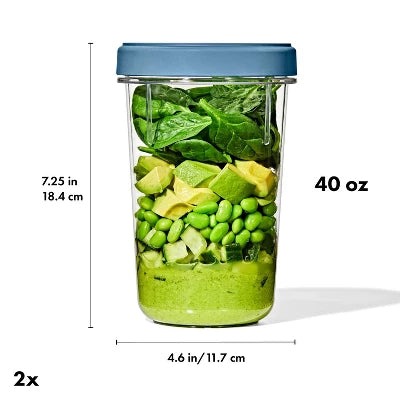 Alternative view of OXO 2pk 40oz Twist And Stack Container