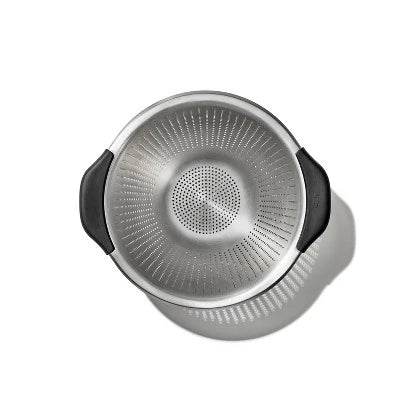 Alternative view of OXO 5 Qt Stainless Steel Colander: Dishwasher-Safe Strainer For Pasta & More, Clear, 11.7″ Width