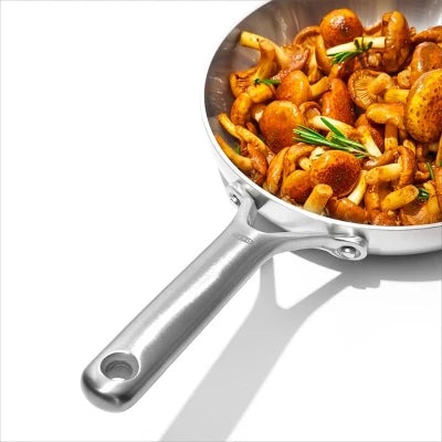 OXO 10pc Mira Tri-Ply Stainless Steel Cookware Set Silver: Dishwasher-Safe, Gas & Induction Compatible, UPC 885837031089 - Image 3