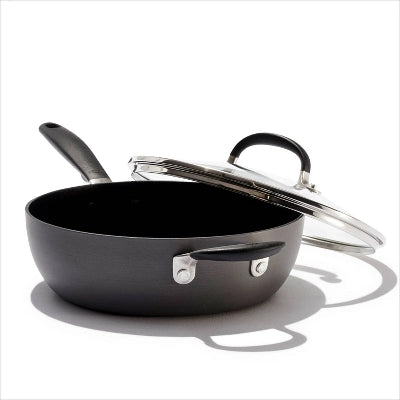 Alternative view of OXO 3qt Non-Stick Chef's Pan With Lid And Helper Handle Black