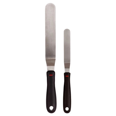 Alternative view of OXO 2pc Icing Knife Set: Stainless Steel Offset & Frosting Spatulas, Ergonomic Non-Slip Handles, Dishwasher-Safe