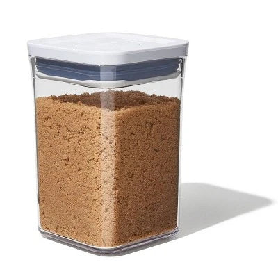 Alternative view of OXO POP 1.1qt Plastic Short Small Square Food Storage Container White