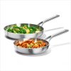 OXO 2pc Mira Tri-Ply Stainless Steel Frypan Set Silver: Cookware Set, Kitchen, Dishwasher-Safe, Gas & Induction Compatible - Image 2