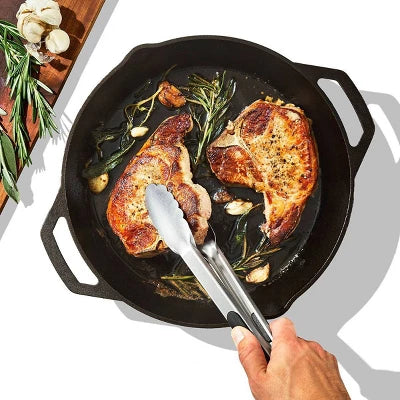 Alternative view of OXO 12″ Tongs: Stainless Steel Kitchen Tongs With Locking Mechanism, Dishwasher-Safe, Light Silver