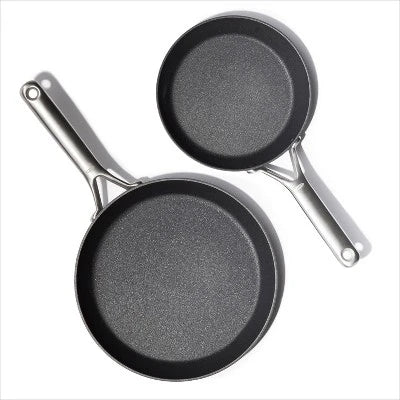OXO 2pc Ceramic Pro Non-Stick Frypan Set Gray: Aluminum Cookware, Dishwasher-Safe, Induction & Gas Compatible - Image 7