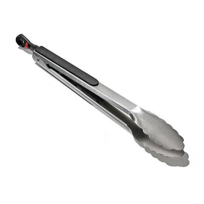 OXO 12″ Tongs: Stainless Steel Kitchen Tongs With Locking Mechanism, Dishwasher-Safe, Light Silver - Image 5