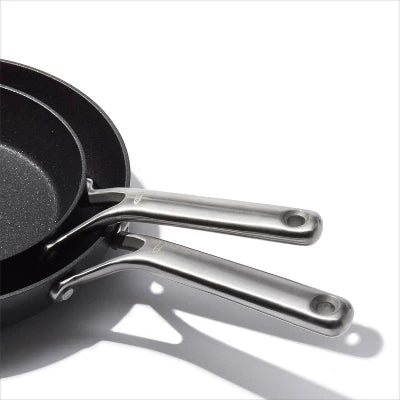 OXO 2pc Ceramic Pro Non-Stick Frypan Set Gray: Aluminum Cookware, Dishwasher-Safe, Induction & Gas Compatible - Image 6