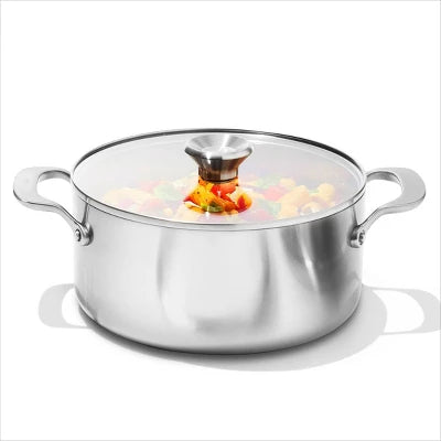 Alternative view of OXO 5qt Mira Tri-Ply Stainless Steel Casserole With Lid Silver