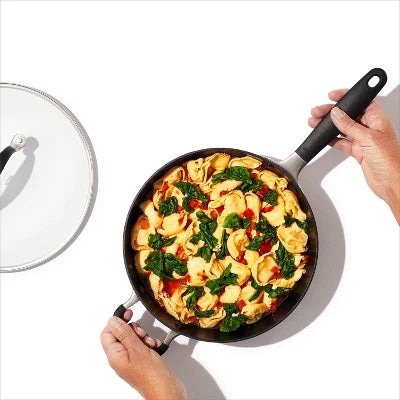 OXO 3qt Non-Stick Chef's Pan With Lid And Helper Handle Black - Image 3