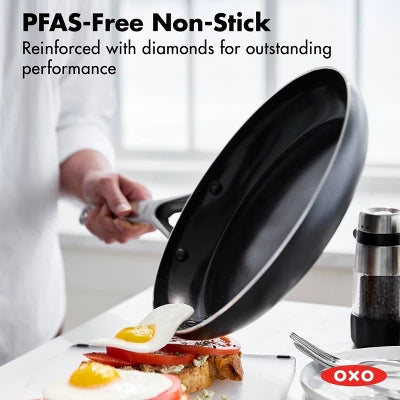 Alternative view of OXO Agility Series 10pc Ceramic Nonstick Aluminum Cookware Set Black: Induction Compatible, Dishwasher-Safe, Lifetime Warranty