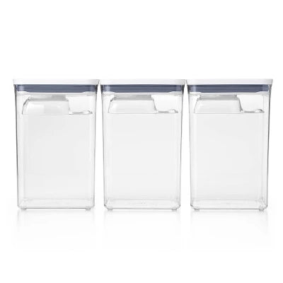 Alternative view of OXO Pop 6pc Bulk Airtight Food Storage Container Set: Dishwasher-Safe, 4.4 Qt Capacity, Silicone & ABS Lid