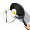 OXO 10″ Steel Open Frypan With Silicone Sleeve Black - Image 3