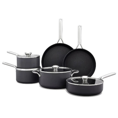 OXO 10pc Ceramic Pro Non-Stick Cookware Set Gray: Aluminum, Dishwasher-Safe, Induction & Gas Compatible, Lifetime Warranty - Image 9