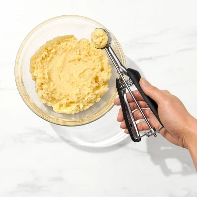 Alternative view of OXO Stainless Steel Small Cookie Scoop: Dishwasher-Safe, 0.33 Volume, Black, Food Scoops, 8″ Length