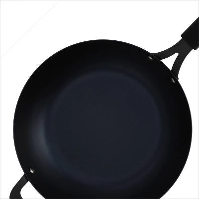 Alternative view of OXO 12″ Steel Open Wok With Silicone Sleeve Black