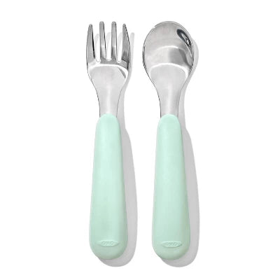 Alternative view of OXO 2pc Tot Stainless Steel On The Go Fork And Spoon Set – Opal