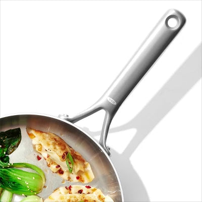 Alternative view of OXO 9.5″ Mira Tri-Ply Stainless Steel Skillet With Lid Silver