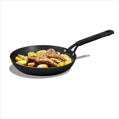 OXO 10″ Steel Open Frypan With Silicone Sleeve Black - Image 6