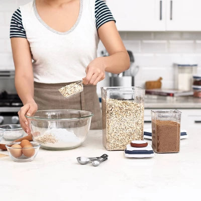 Alternative view of OXO Pop 6pc Baking Airtight Food Storage Container Set: Dishwasher-Safe, Silicone & ABS Lids, White