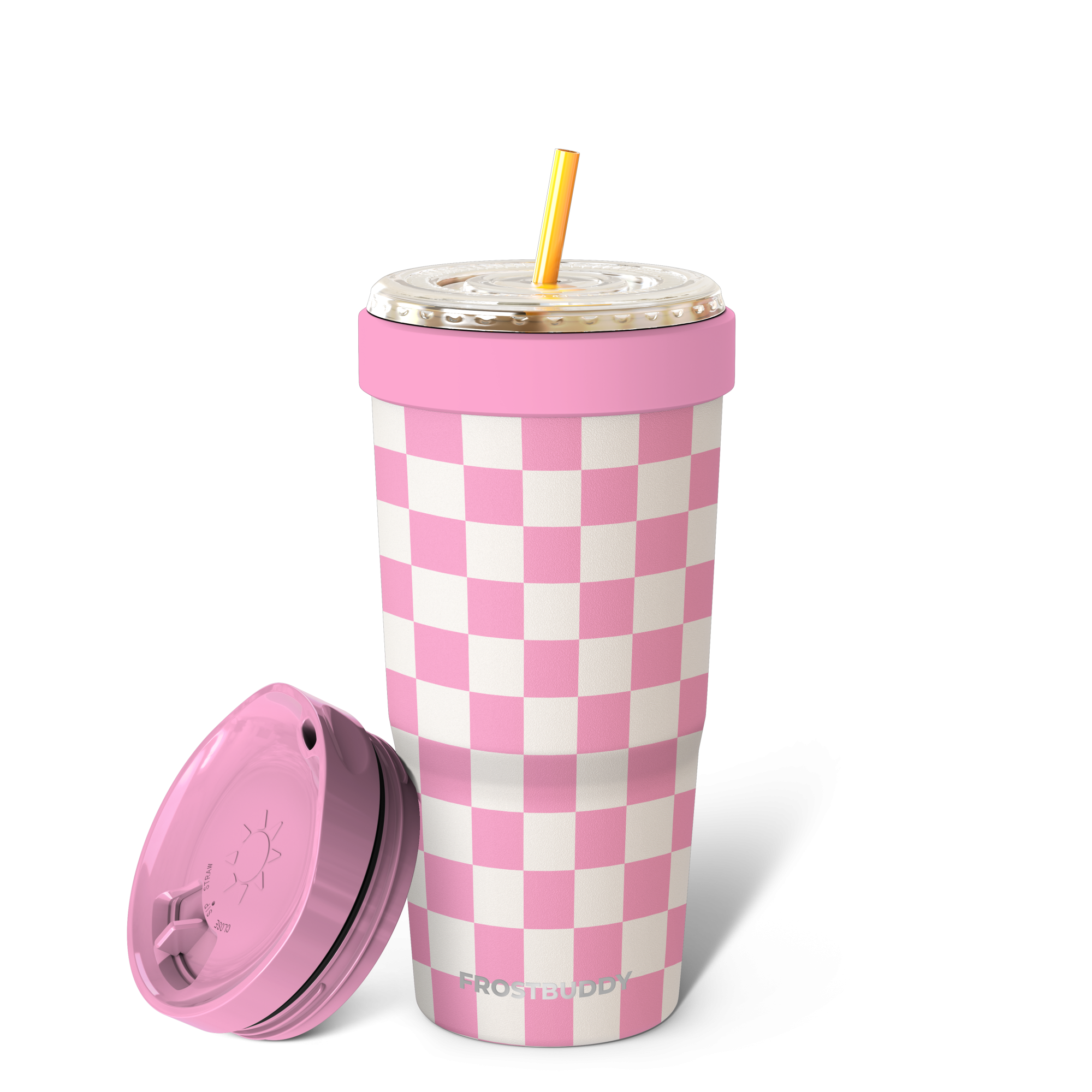 To-Go Buddy | Pink Checkered